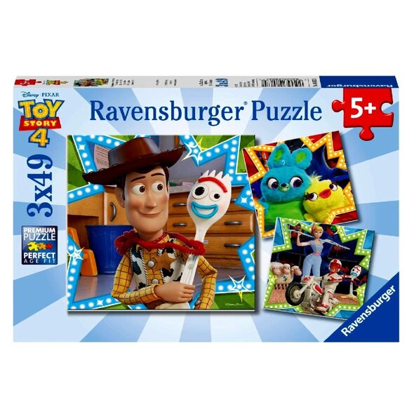 New sealed Ravensburger-3x49 Piece Puzzle- Toy Story 4 - Picture 1 of 16